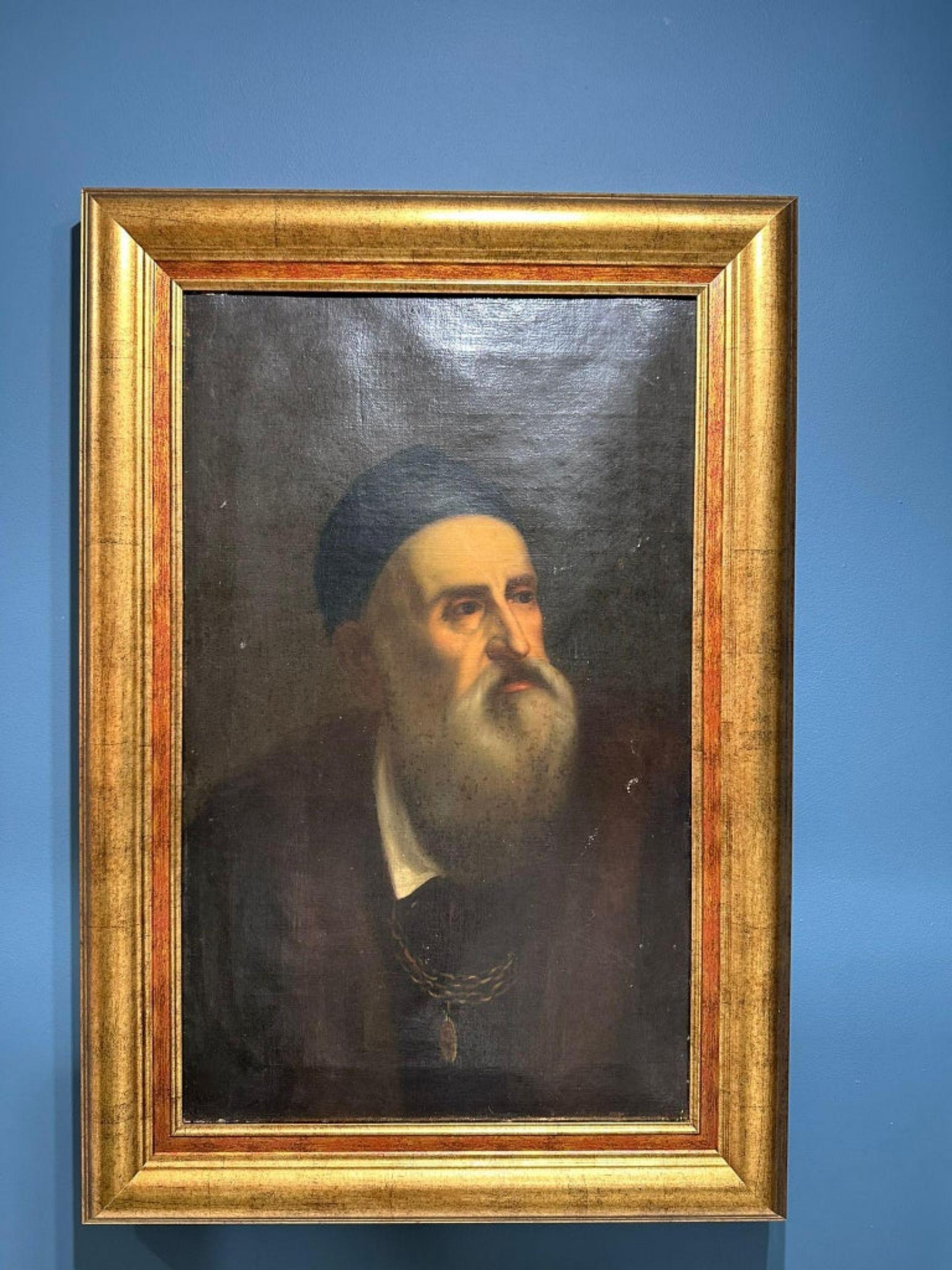 Important autoportrait de l'artiste Tiziano Vecellio du 17ème siècle Renaissance Bon état à Madrid, ES