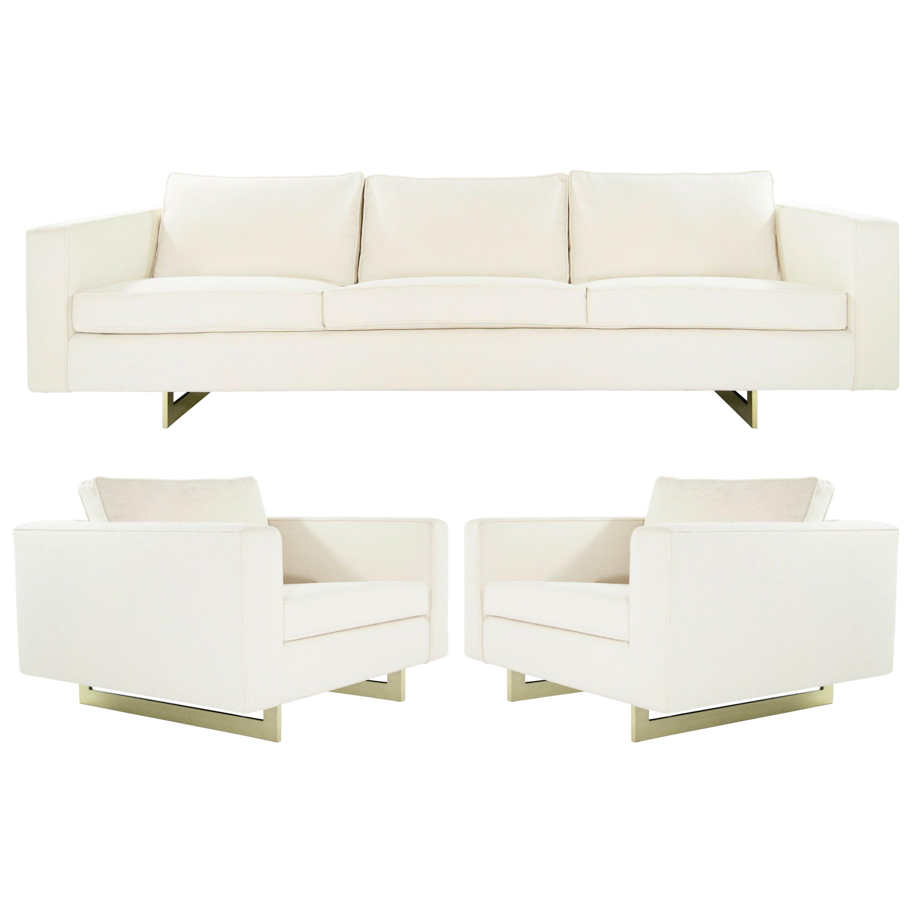 Important Series 65 Sofa and Lounge Chairs Set by Jens Risom, circa 1960s