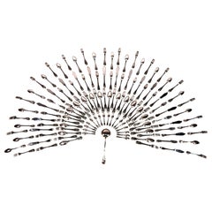 Important ensemble de 126 pièces de couverts en argent sterling par L.LAPAR