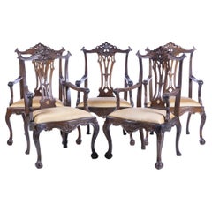 Important Set of 5 Portuguese Armchairs 18th Century,