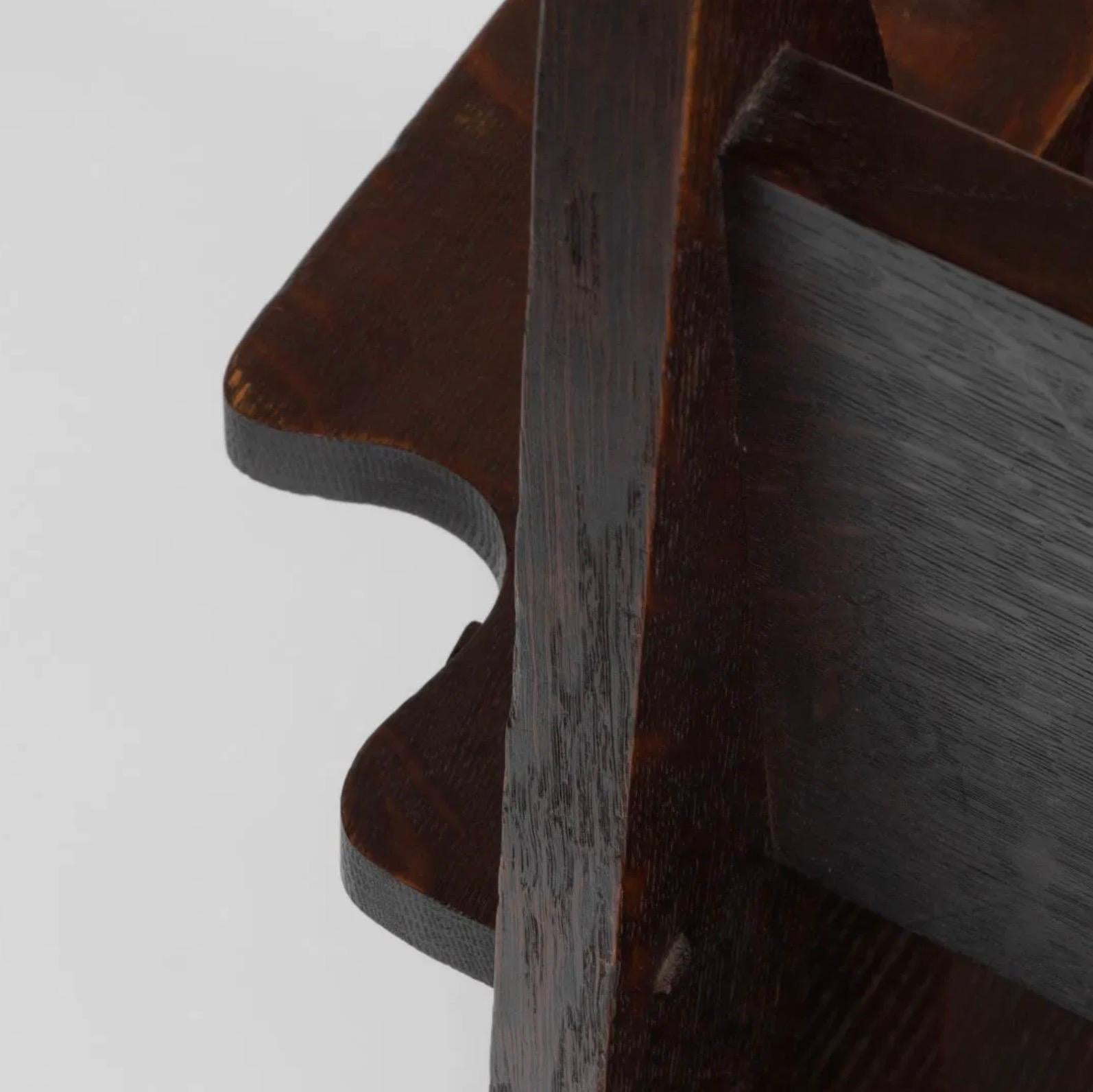 Importante set di poltrone in Oak Oak di Charles Rohlfs firmate e datate 1903 in vendita 4