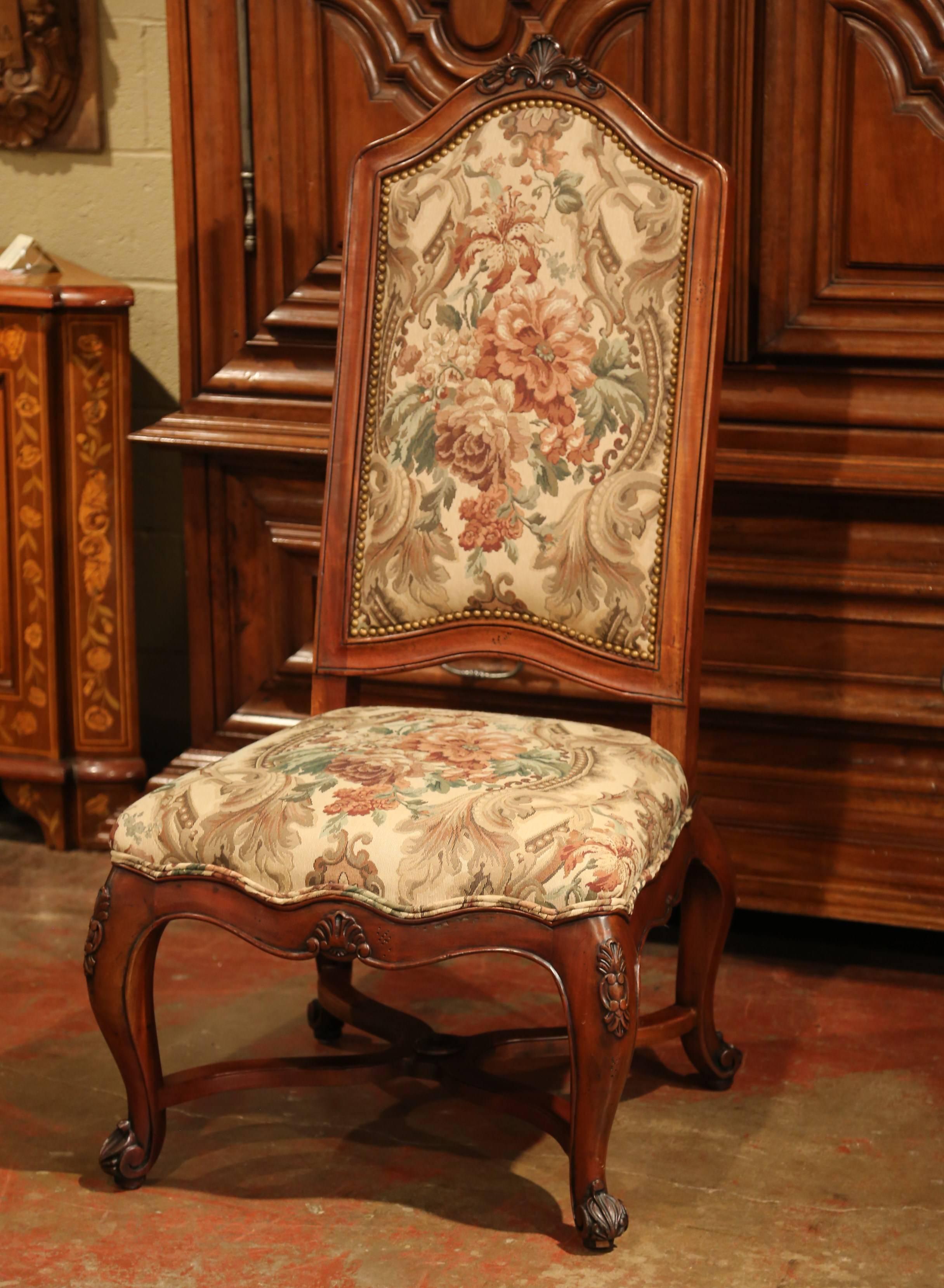 Louis XV Set of Eight French Carved Walnut Dining Chairs and Armchairs
