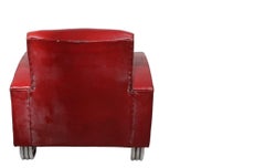 Importante Juego de Cuatro Bandas Triples Cromadas  Club  Sillas de KEM Webber para Lloyd