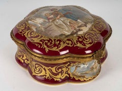 Important Sèvres Porcelain Box, 19th Century, Napoleon III Period.