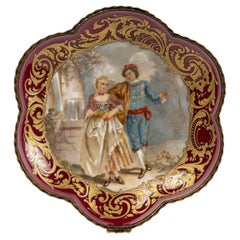 Importante scatola di porcellana di Sèvres, XIX secolo, periodo Napoleone III.