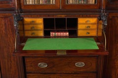 Important Sheraton Egyptian Revival Battle of the Nile Secretaire Bookcase