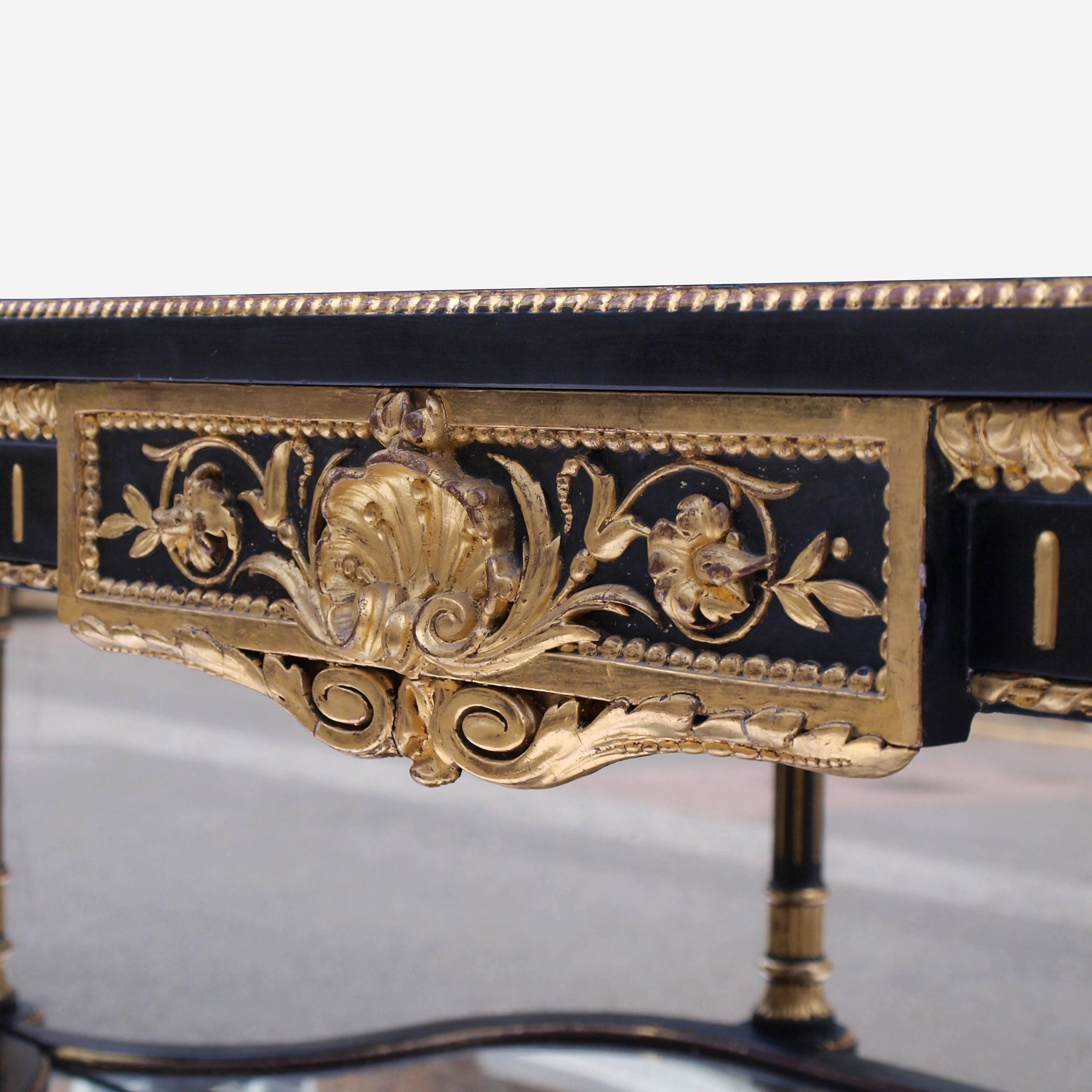 Ebonized Mirrored and Gilt Cabinet by Charles Nosotti circa 1850 8