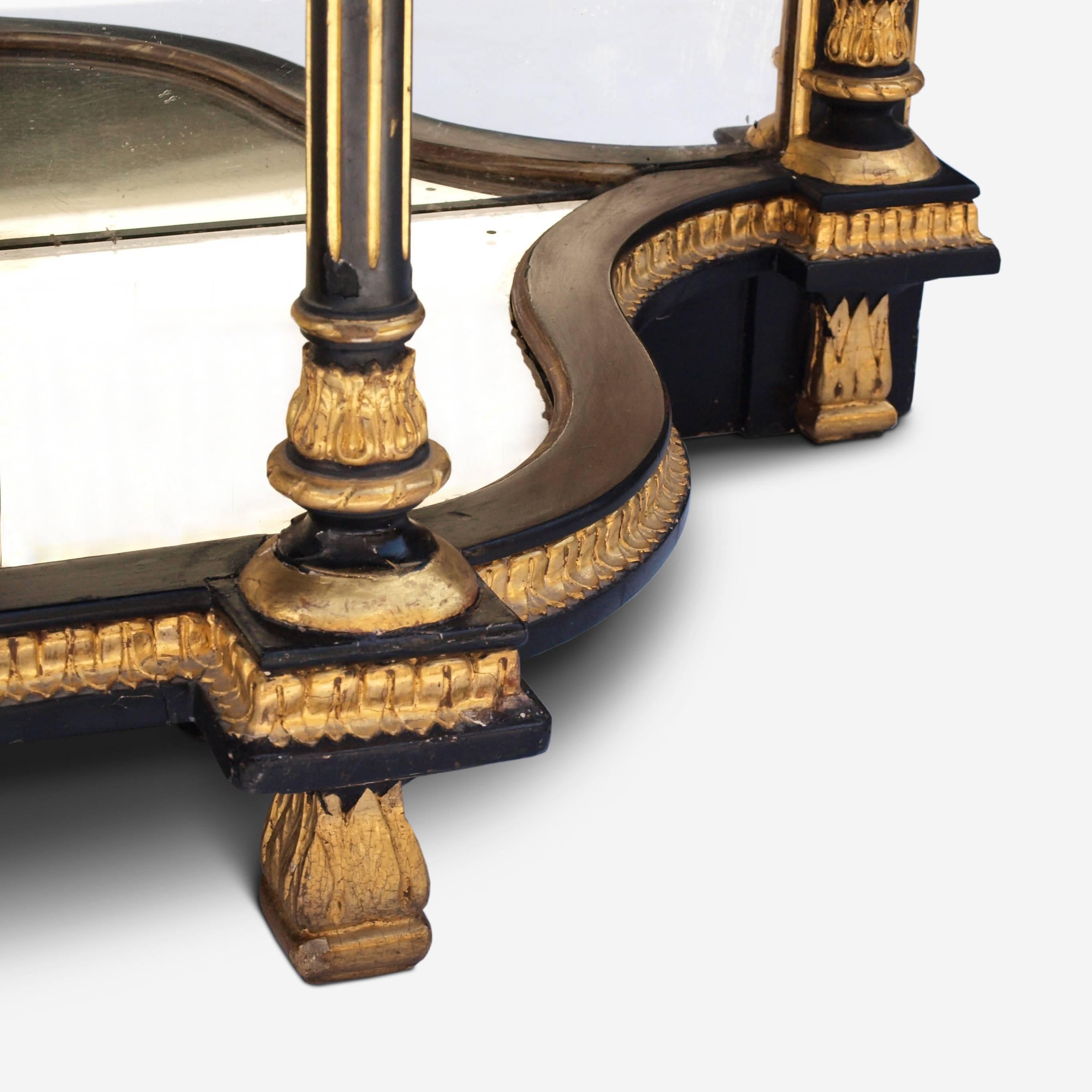 Ebonized Mirrored and Gilt Cabinet by Charles Nosotti circa 1850 9