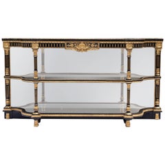 Ebonized Mirrored and Gilt Cabinet by Charles Nosotti circa 1850