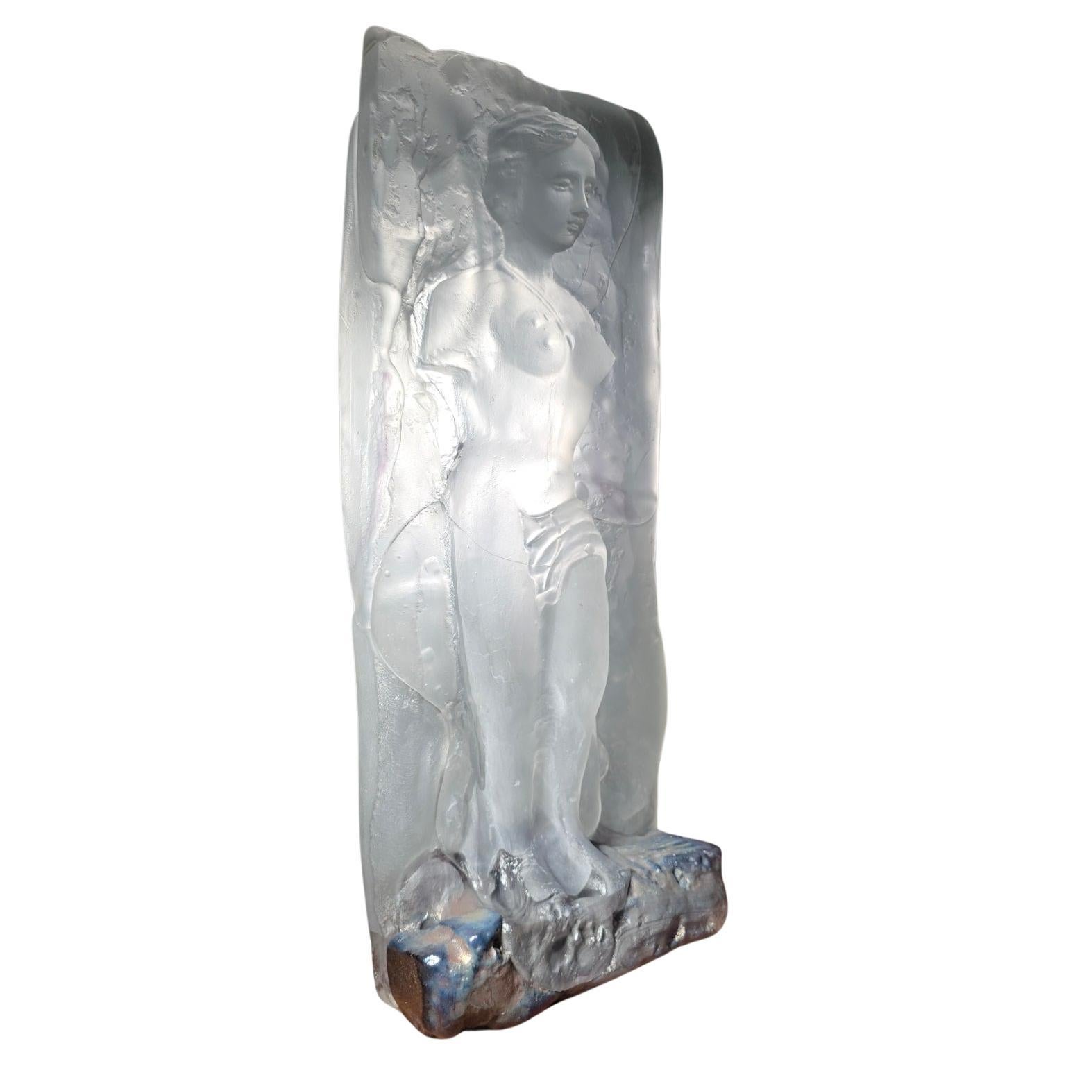 Importante escultura de vidrio firmada por Jean Claude Novaro - Venus