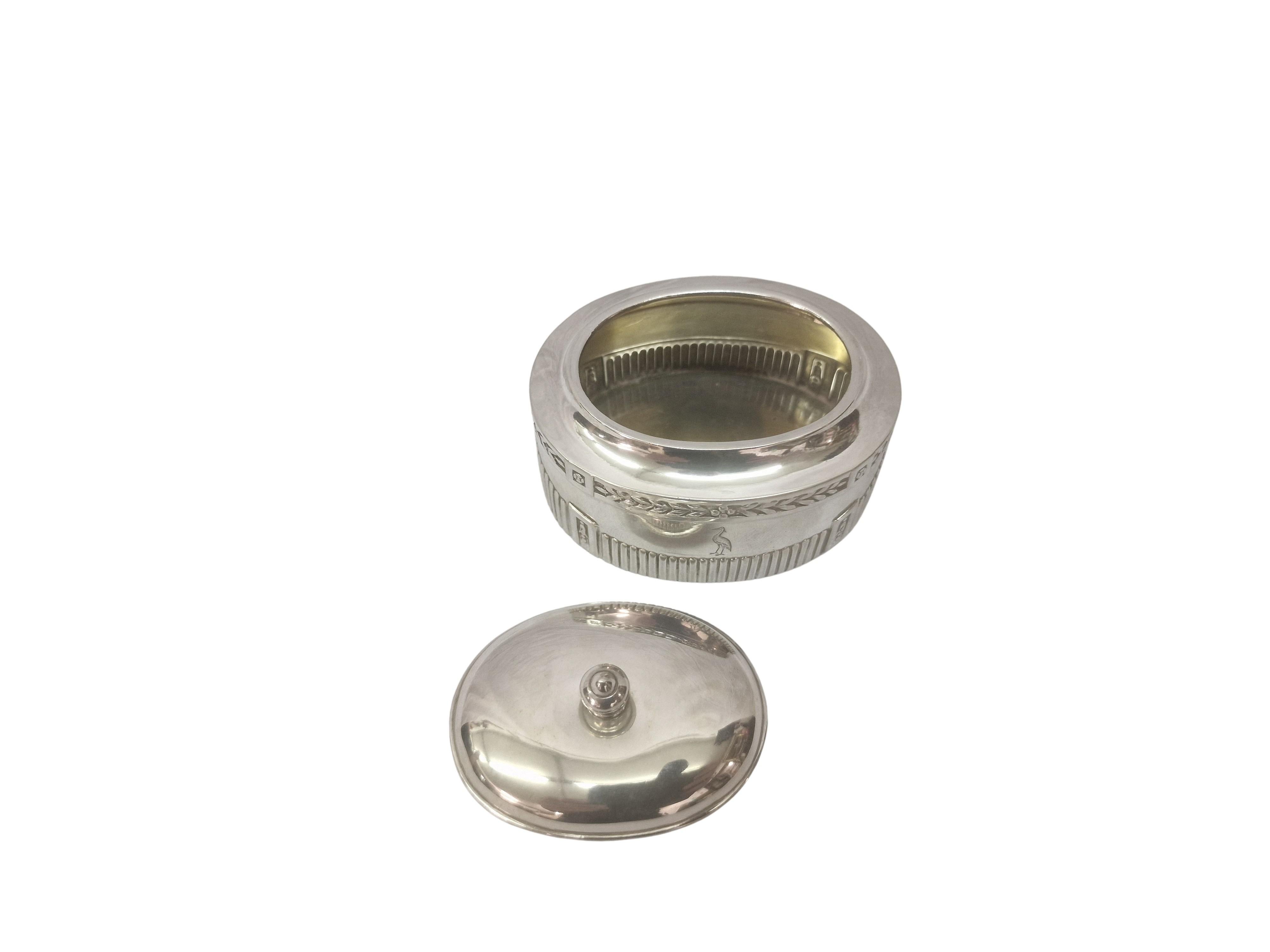 Important silver lidded box, hallmark Eugen Marcus, Art Nouveau 1915 Germany For Sale 1