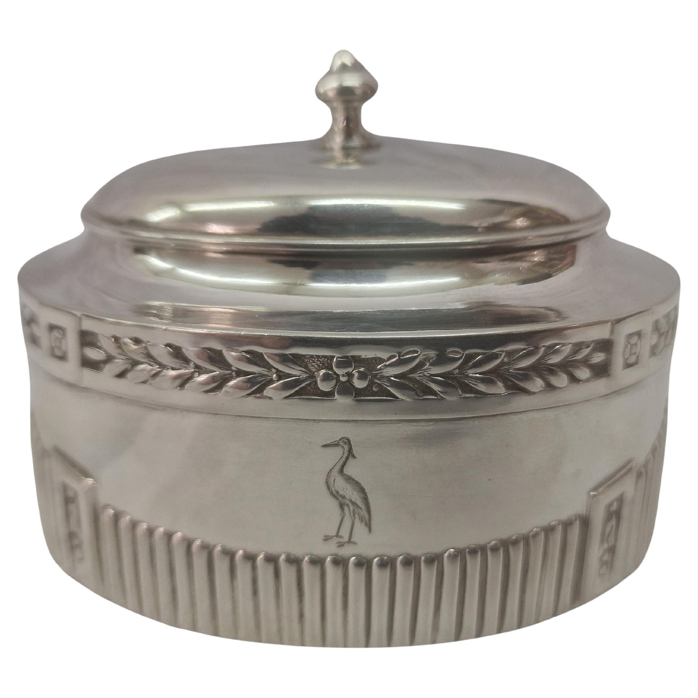 Important silver lidded box, hallmark Eugen Marcus, Art Nouveau 1915 Germany For Sale