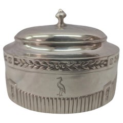 Importante caja de plata con tapa, sello Eugen Marcus, Art Nouveau 1915 Alemania