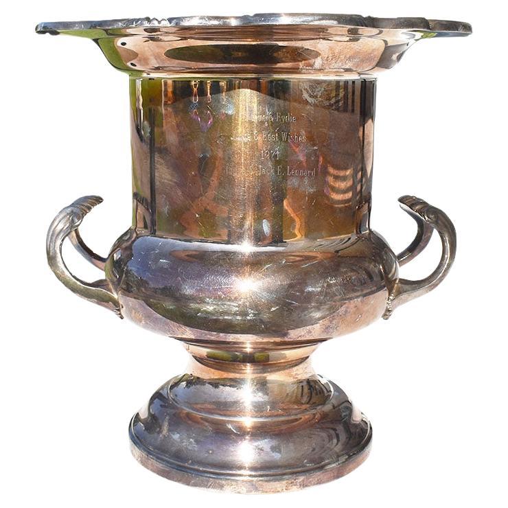 Important Silver Plate Champagne Bucket or Ice Bucket from Jack E. Leonard 1971 For Sale