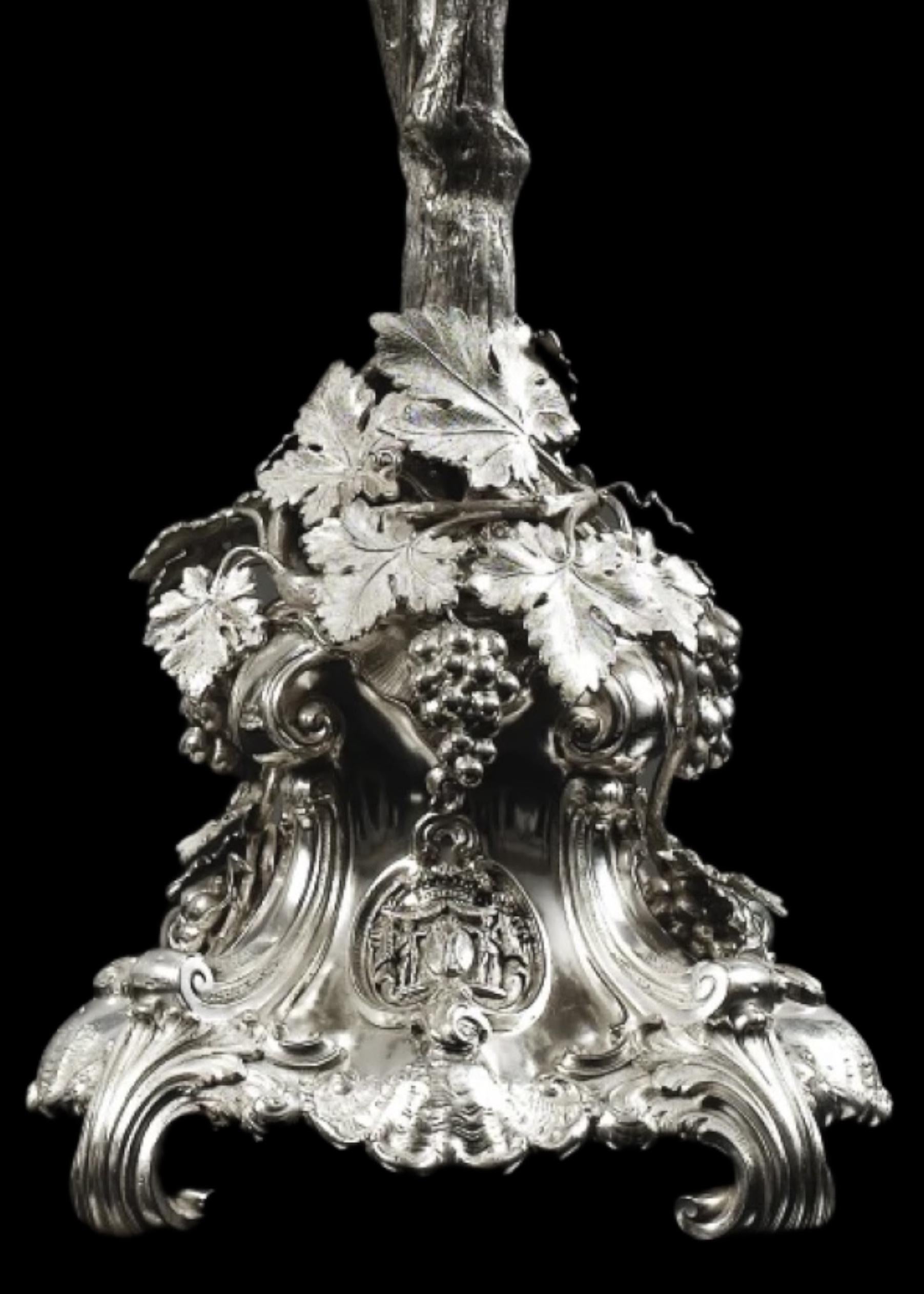 Importante tavola d'argento Friedeberg Coppia Grande Candelabro e Centrotavola in vendita 6