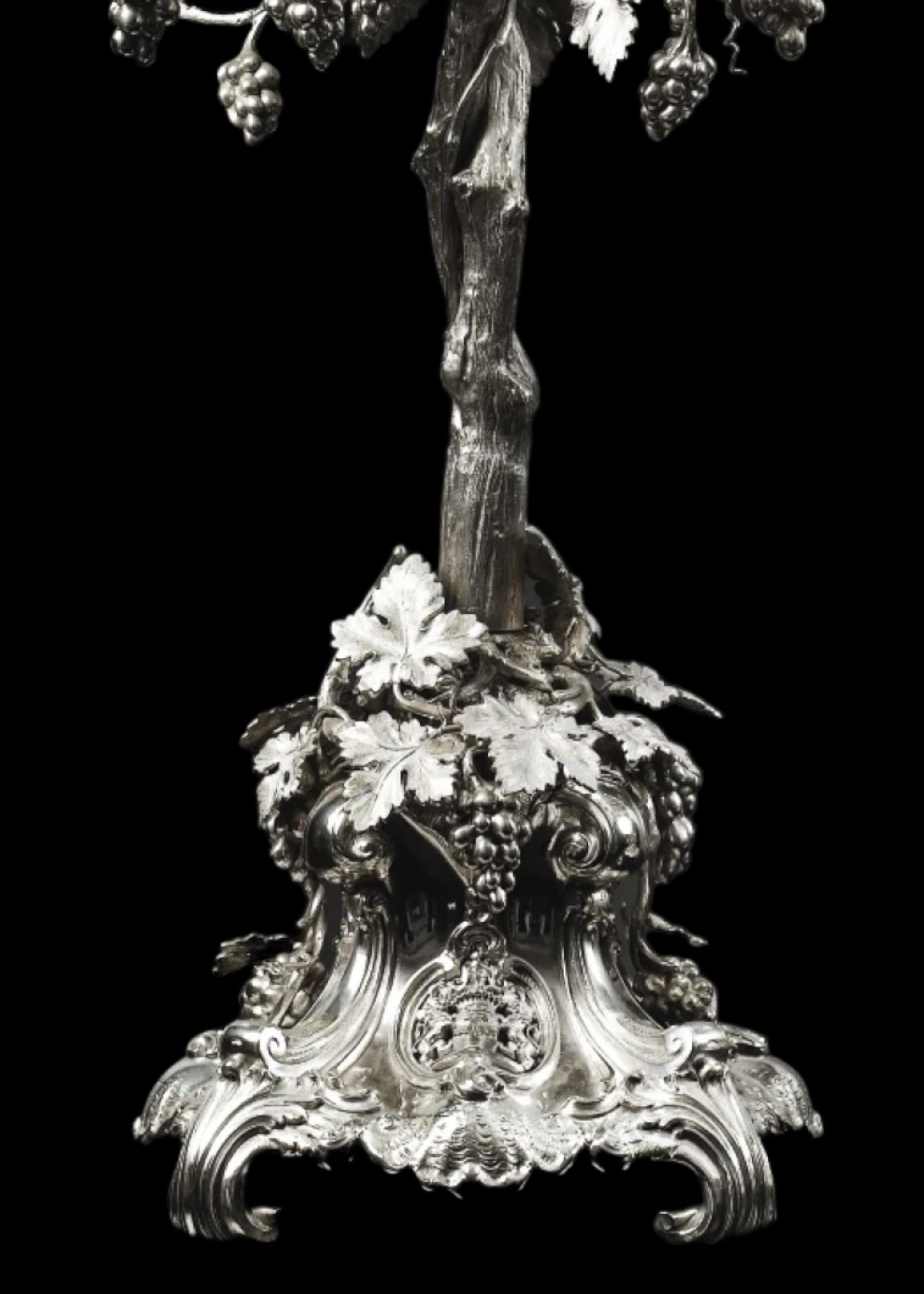 da uomo o donna Importante tavola d'argento Friedeberg Coppia Grande Candelabro e Centrotavola in vendita