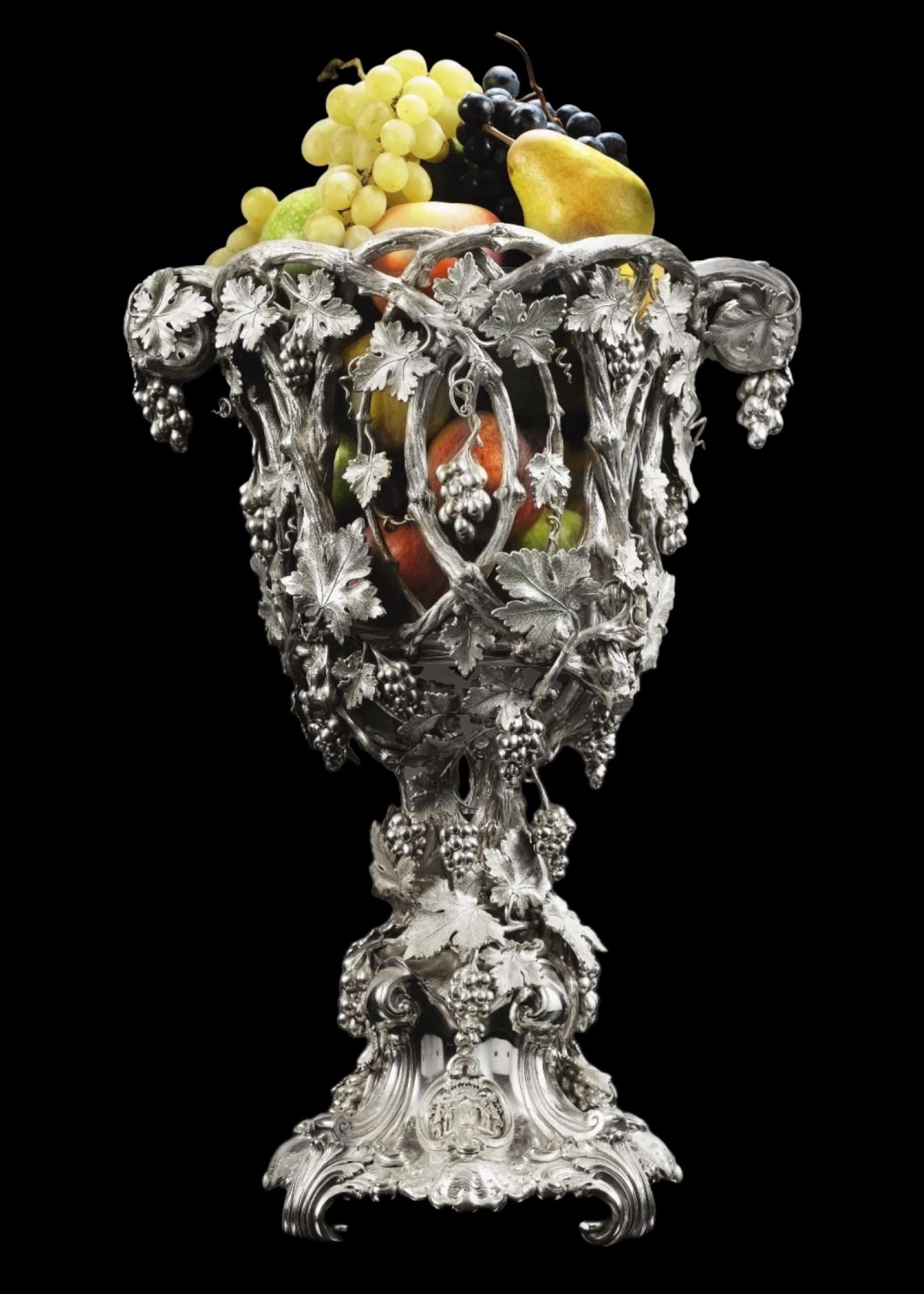 Importante tavola d'argento Friedeberg Coppia Grande Candelabro e Centrotavola in vendita 1