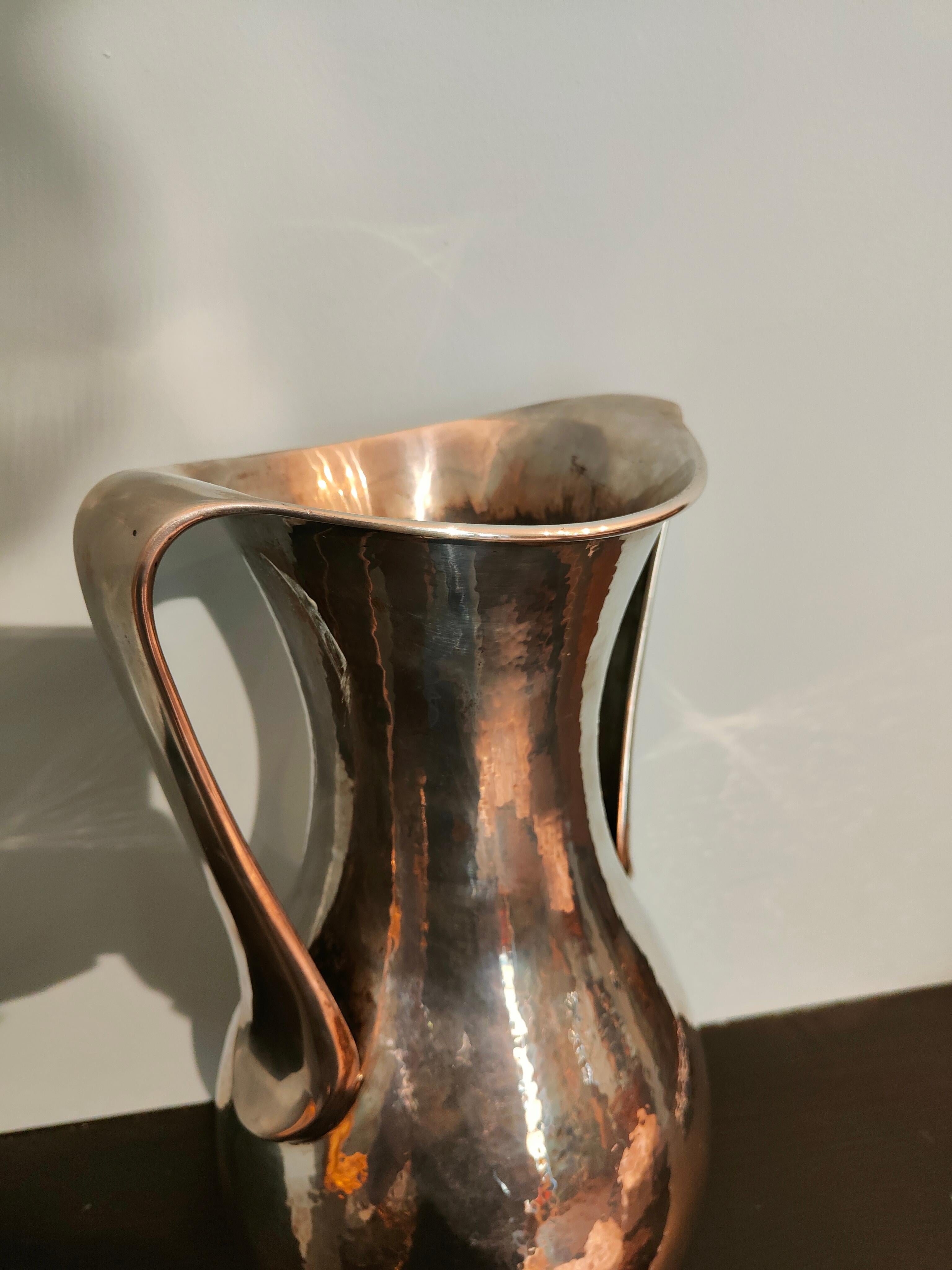 Italian Important Silver Vase by Luigi Genazzi