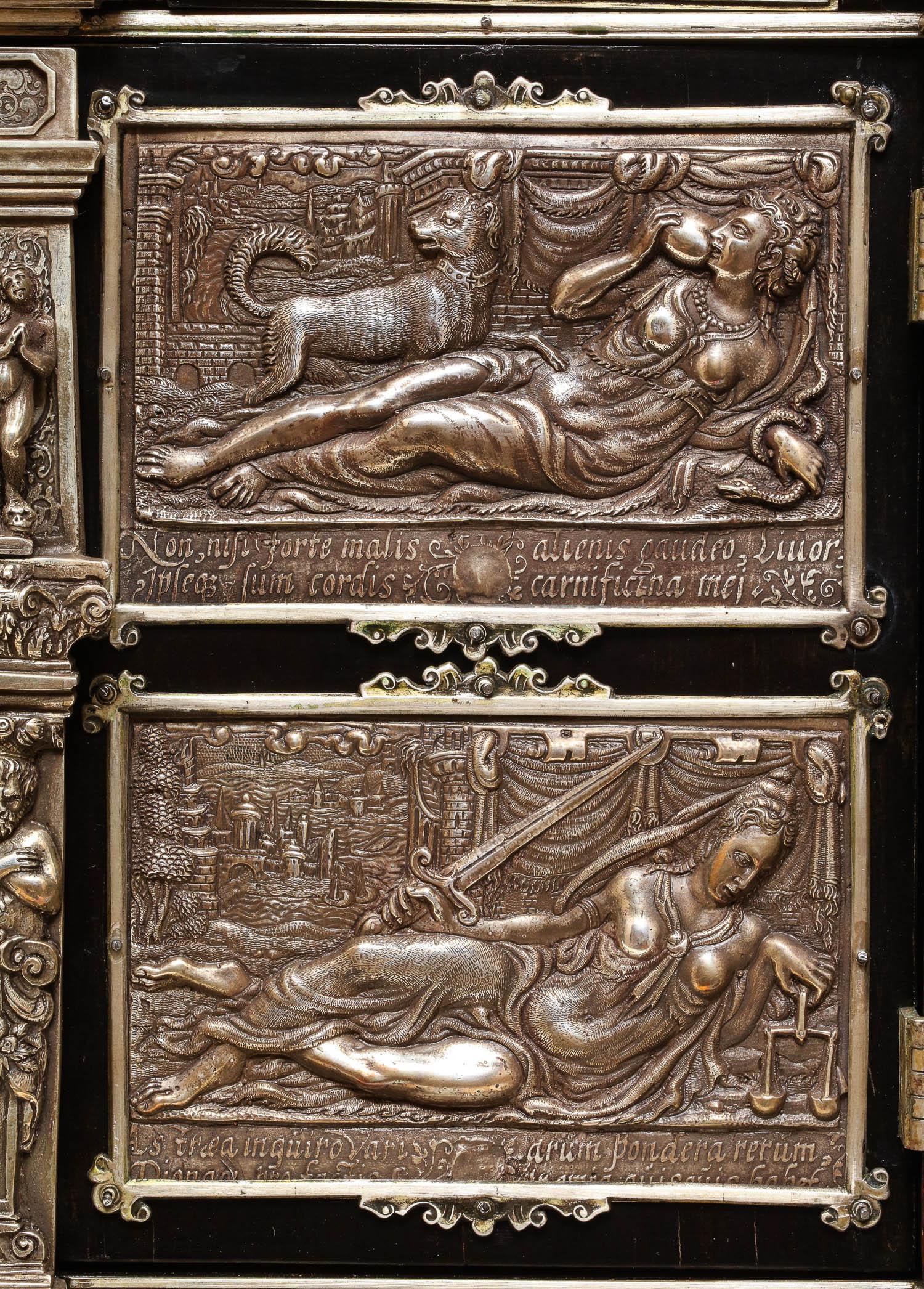 Important Silver & Viennese Enamel Mounted Tortoiseshell Jewelry Cabinet Box 2