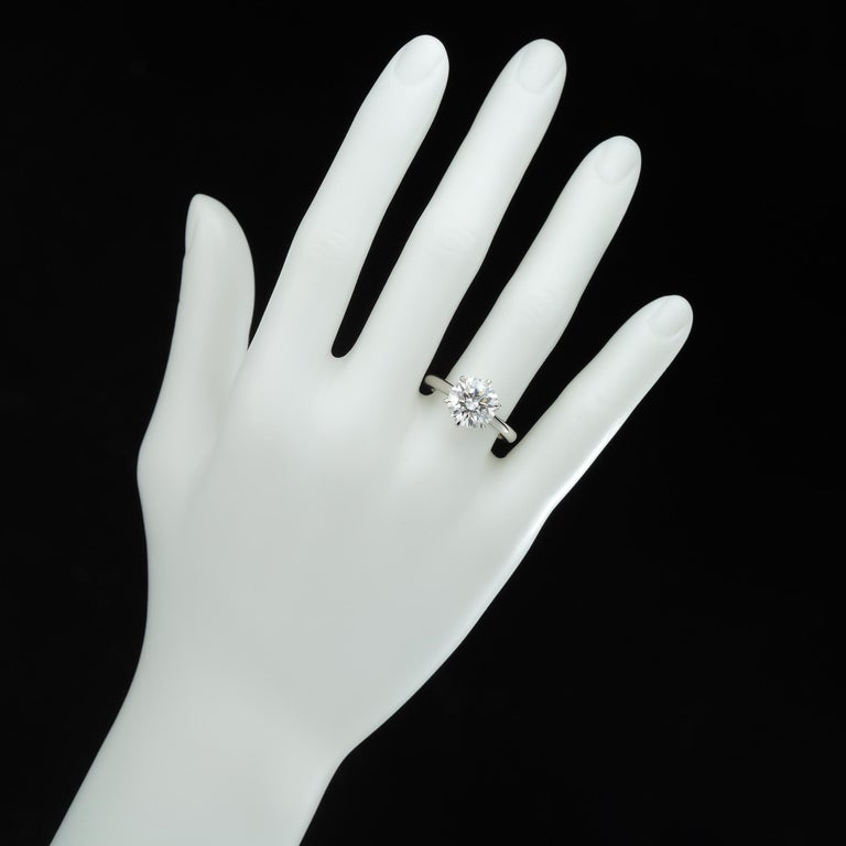 GIA Certified 3.52 Carat Internally Flawless Diamond Solitaire Ring  In Excellent Condition For Sale In London, GB