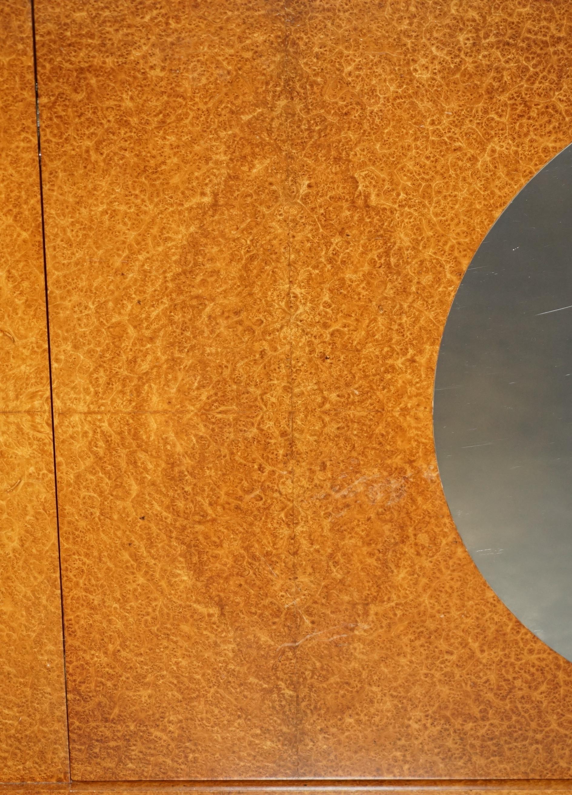 IMPORTANTE Soane BRITAIN MADE FOR BENTLEY AMBOYNA BURL SiDEBOARD in vendita 5