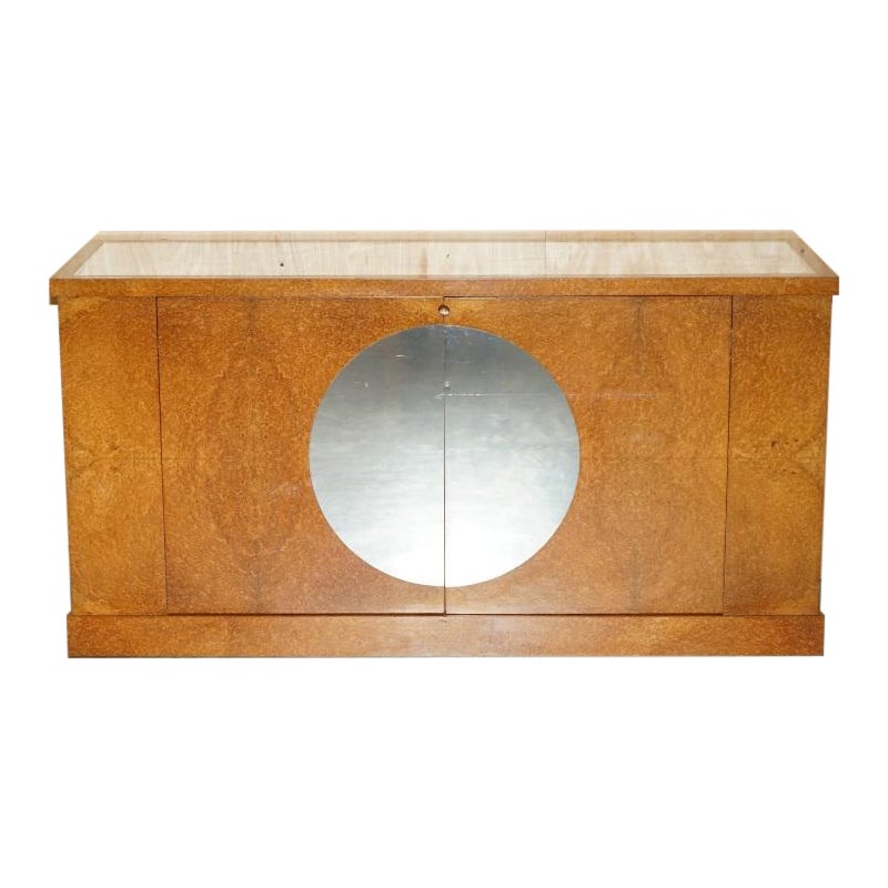IMPORTANTE Soane BRITAIN MADE FOR BENTLEY AMBOYNA BURL SiDEBOARD in vendita