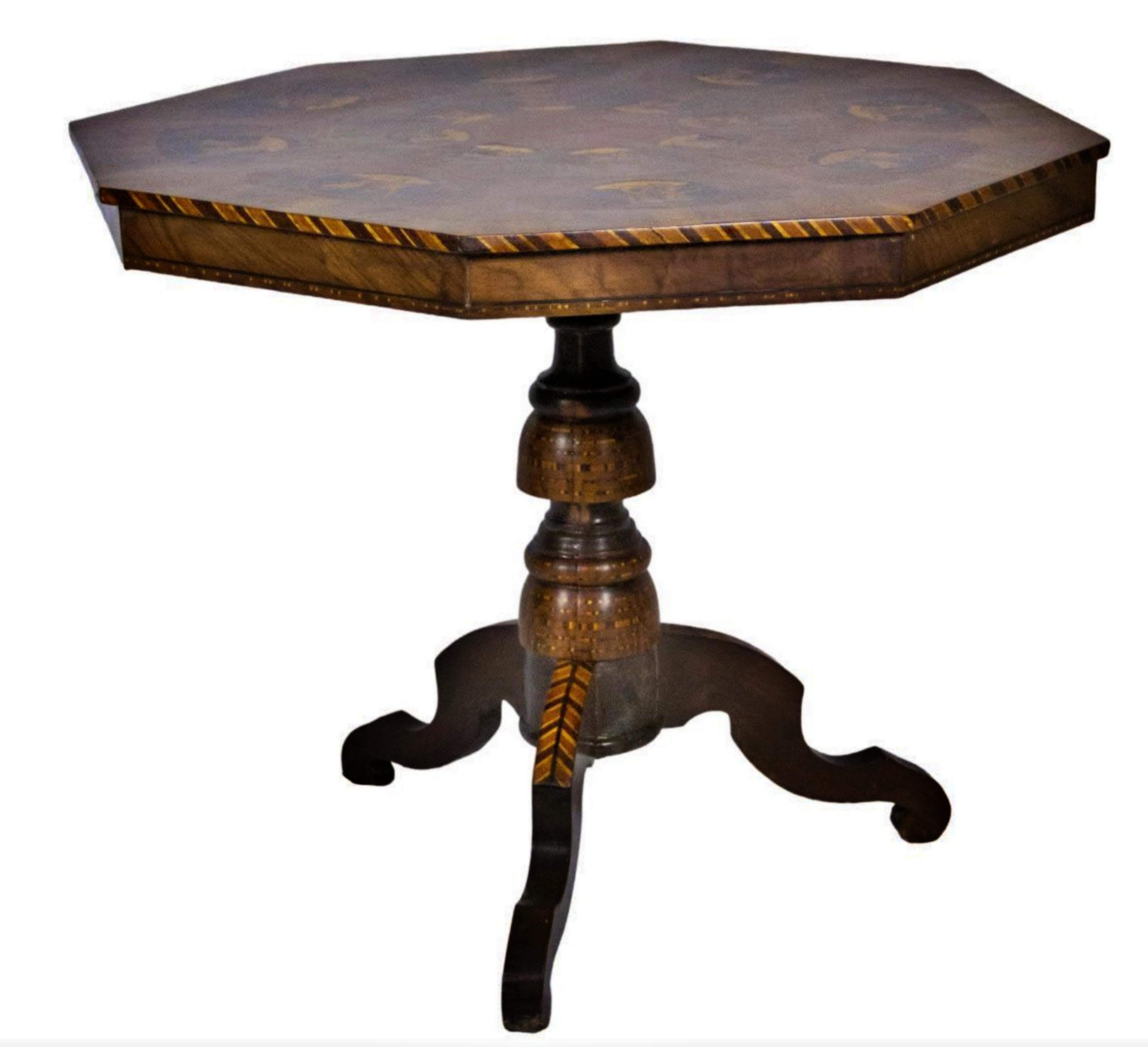 Baroque IMPORTANT SORRENTINO TABLE (Sorrento-Naples) 19th Century For Sale