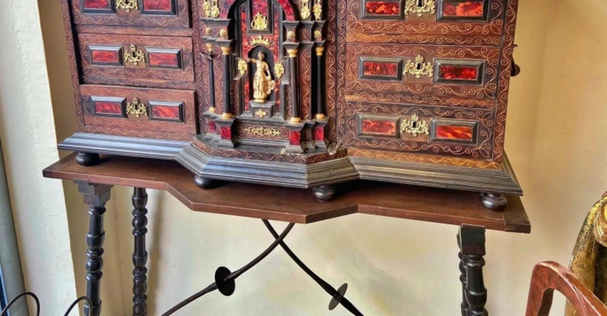 18th Century and Earlier Important Spanish Cabinet, 17th Cent. 