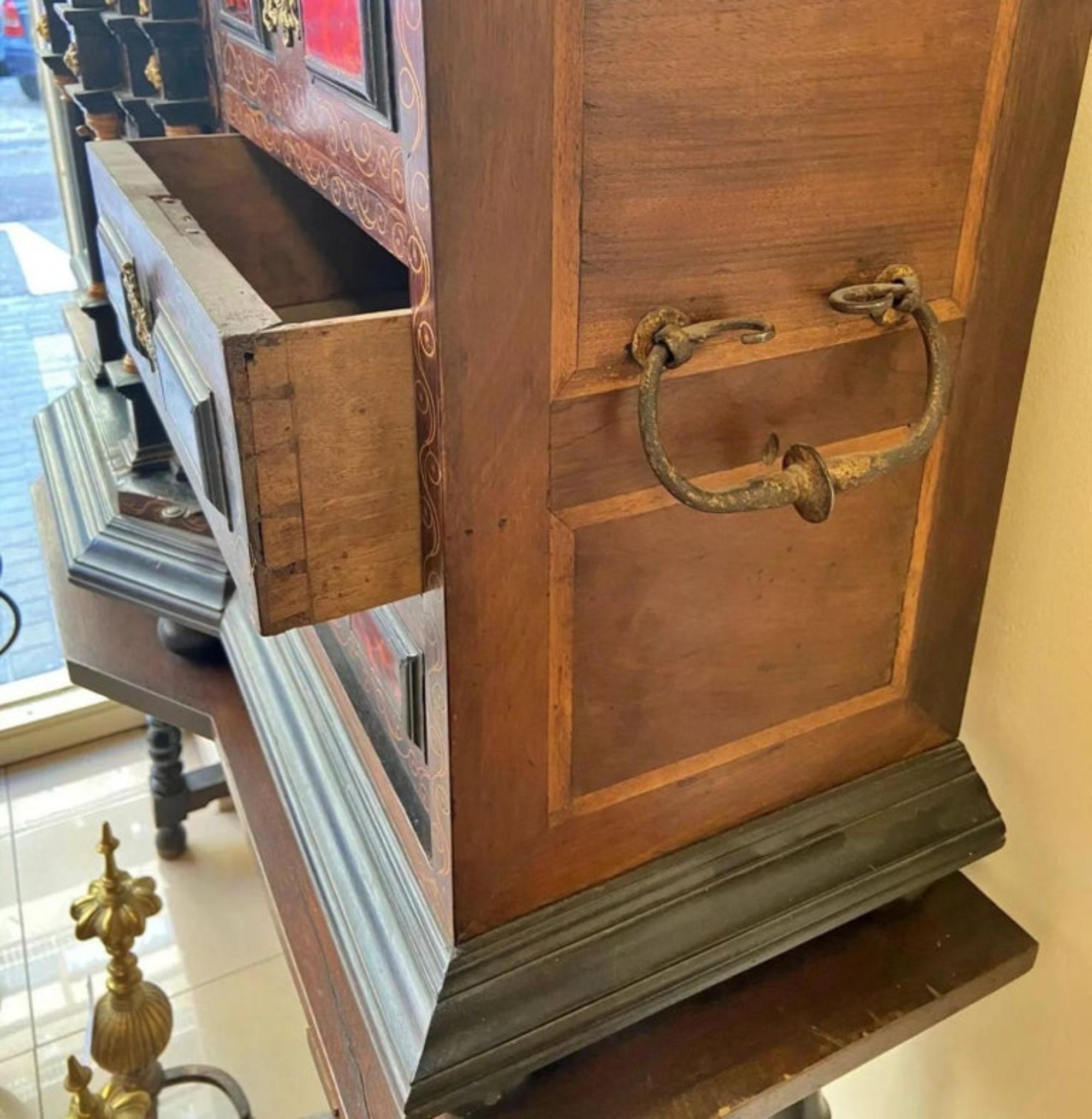Wood Important Spanish Cabinet, 17th Cent. 