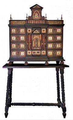 Important Spanish-Flemish Bargueño/ Cabinet 17th Century