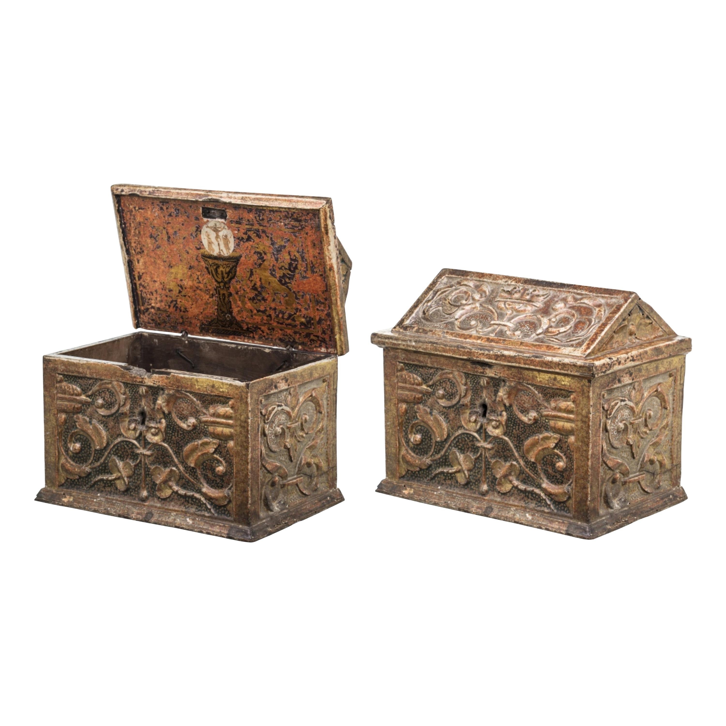 Important Spanish Safe Box, 14th-15th Century For Sale