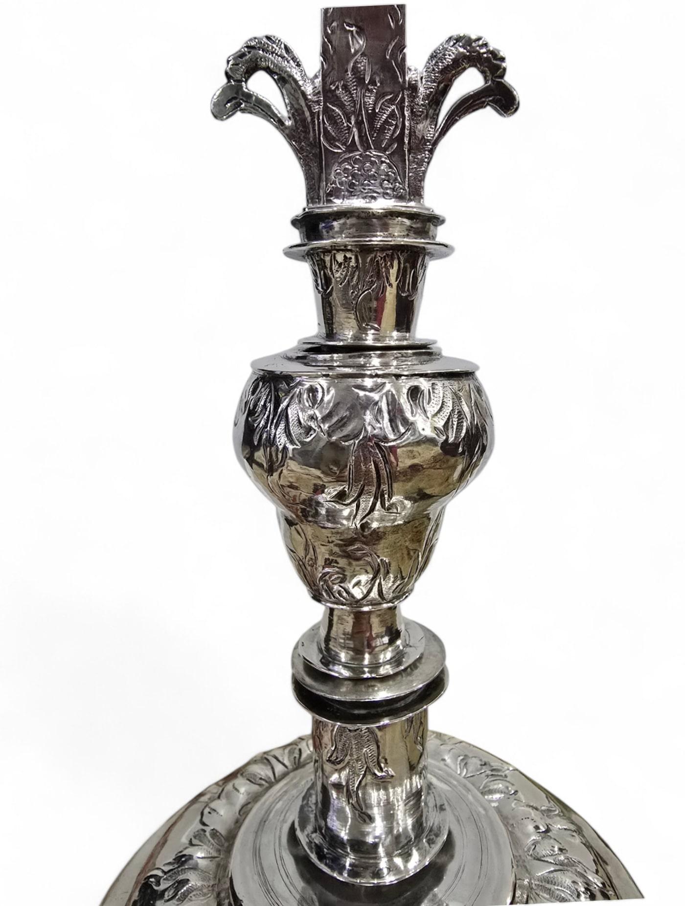 Important Spanish Solid Silver Altar Cross – 16th Century For Sale 10