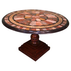 Important specimen marble Table by the Woodley family in Devon, England.