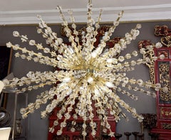 Important "Sputnik" chandelier with glass  flowers