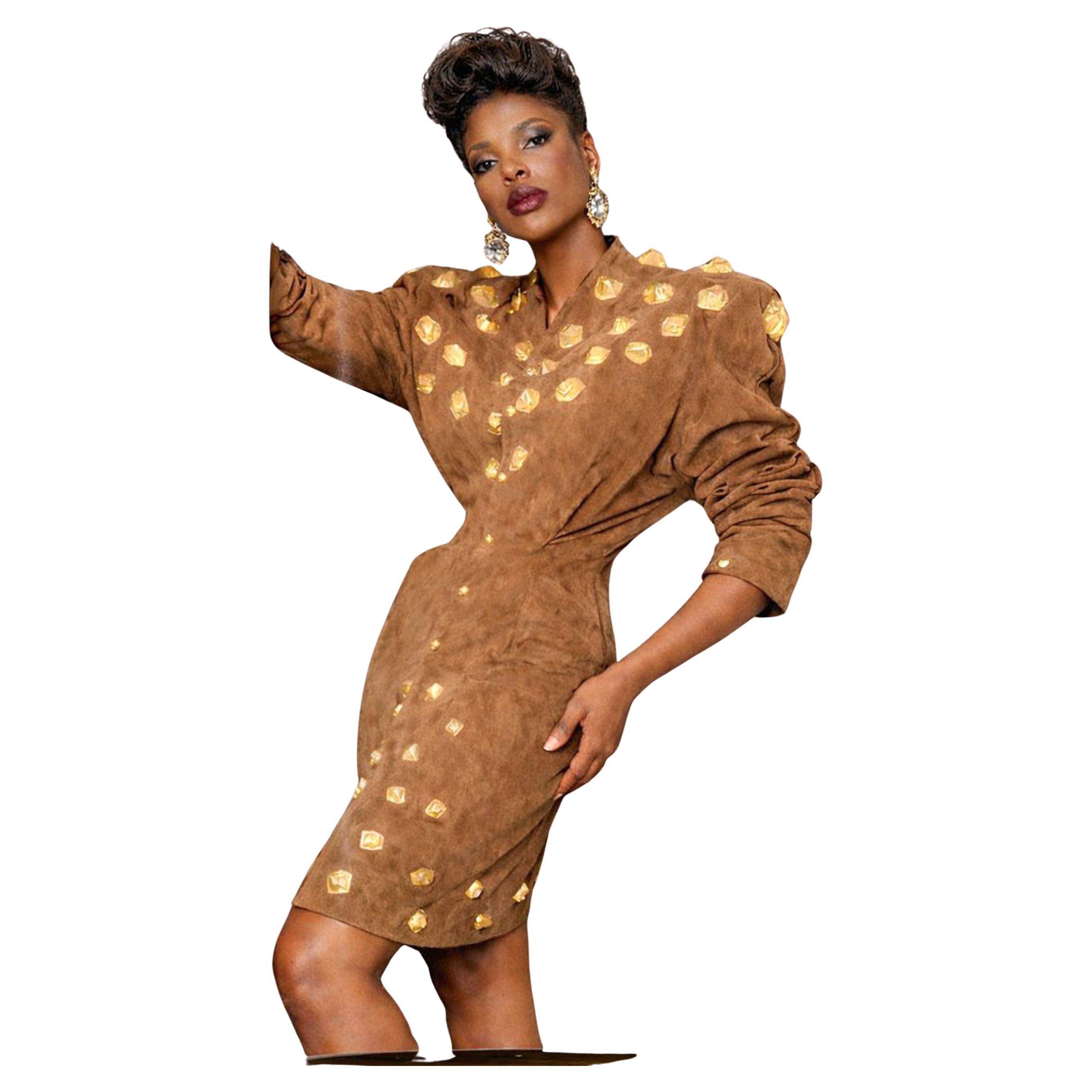 Importante abito da museo della collezione Sahara SS 1986 Mugler, pezzo forte in vendita