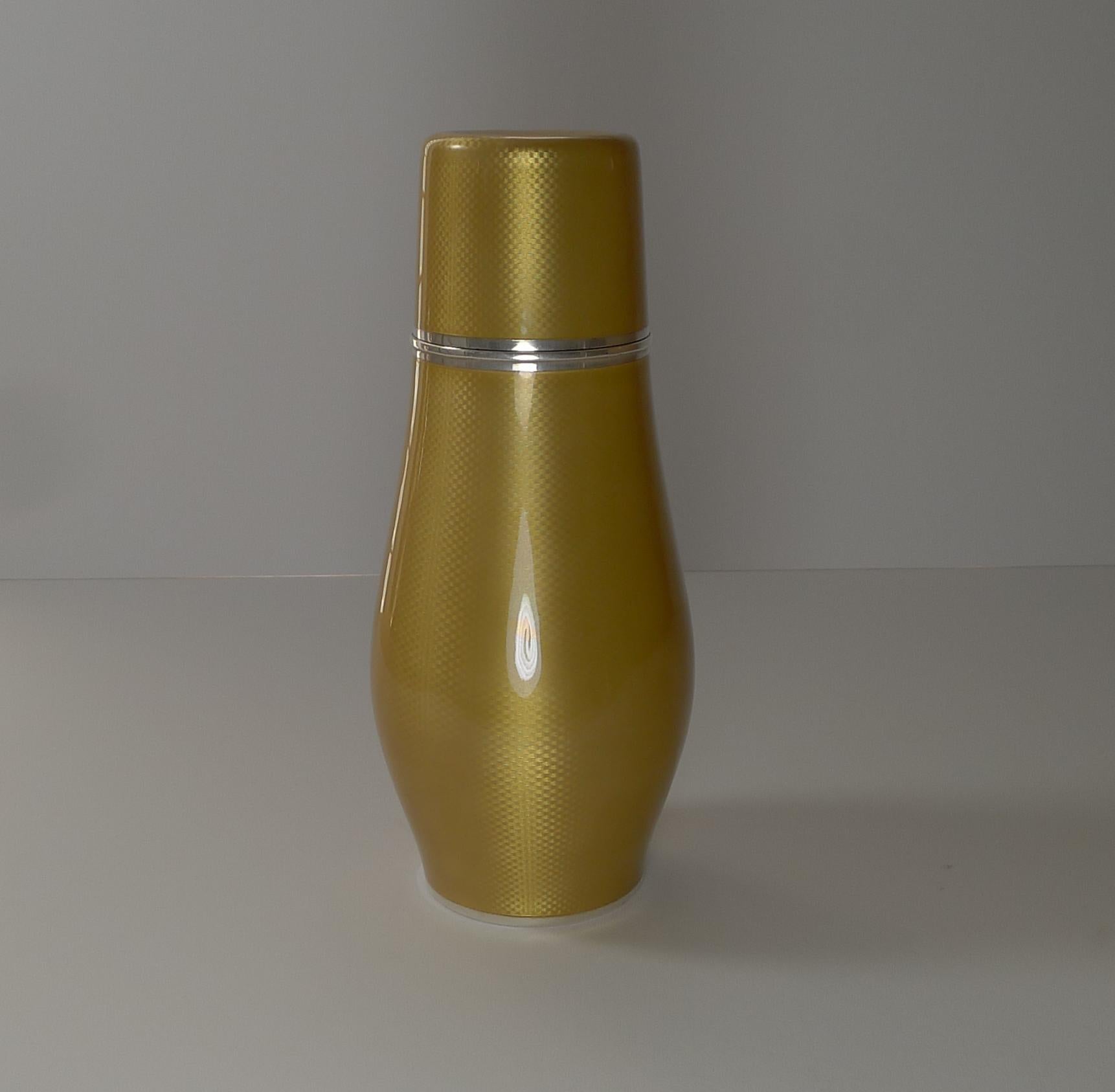 Not a cocktail shaker, a work of art by master Norwegian goldsmith's, David Andersen; certainly a rare and important piece of holloware for the David Andersen devotee or advanced barware collector.

We have never seen a cocktail shaker by this
