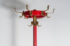 Important Stitched Leather Coat Stand by Jacques Adnet