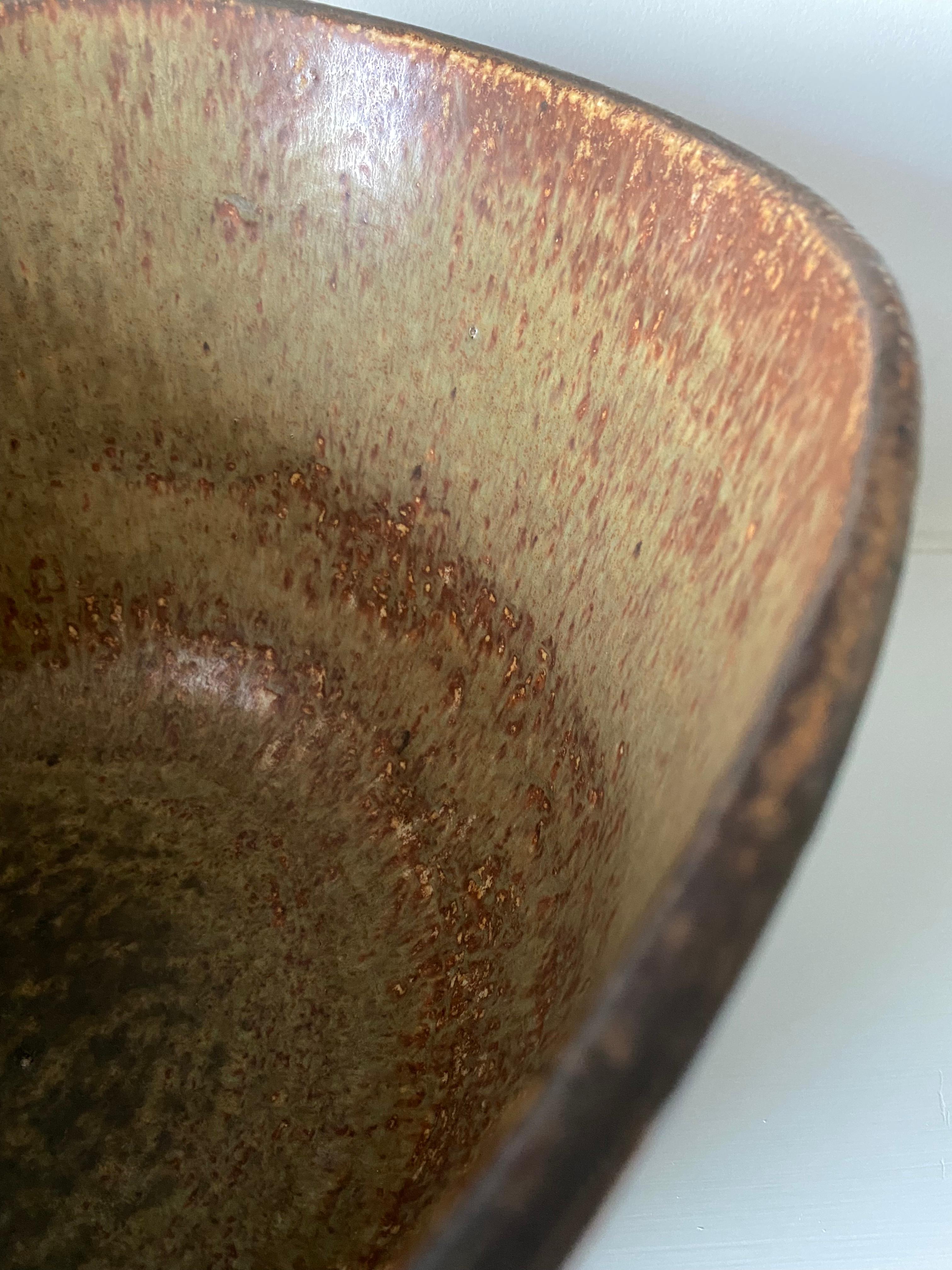 Danish Important Stoneware Bowl by Eva Staehr-Nielsen for Saxbo For Sale