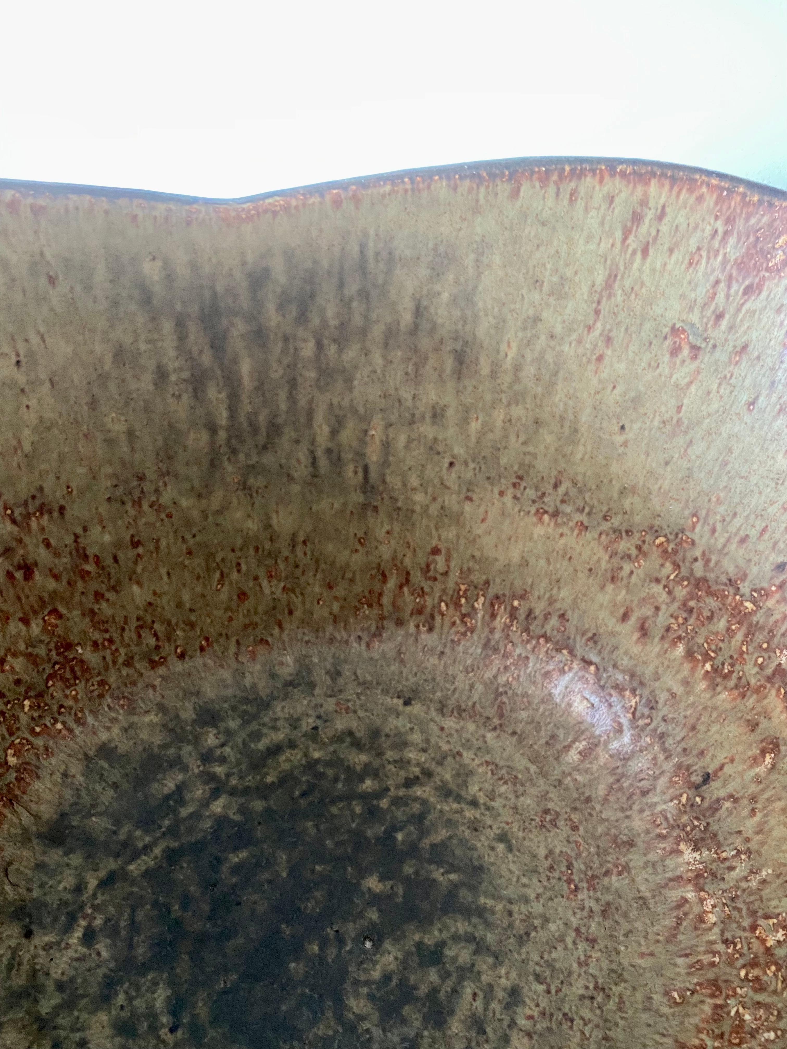 Turned Important Stoneware Bowl by Eva Staehr-Nielsen for Saxbo For Sale