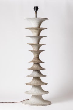 Important stoneware floor lamp by Mart Schrijvers, 2025