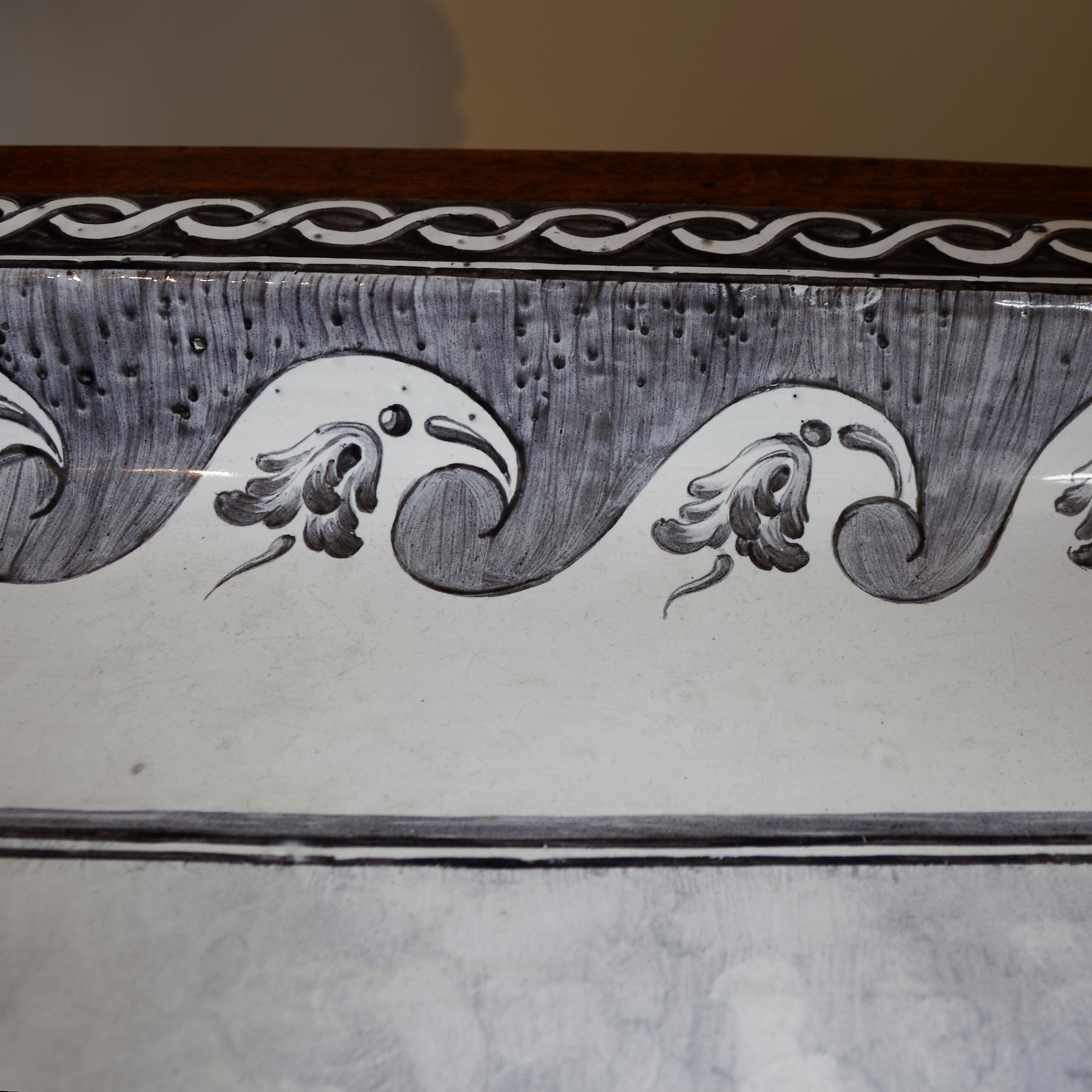Neoclassical Important Swedish 18th Century Faience Tea Table For Sale