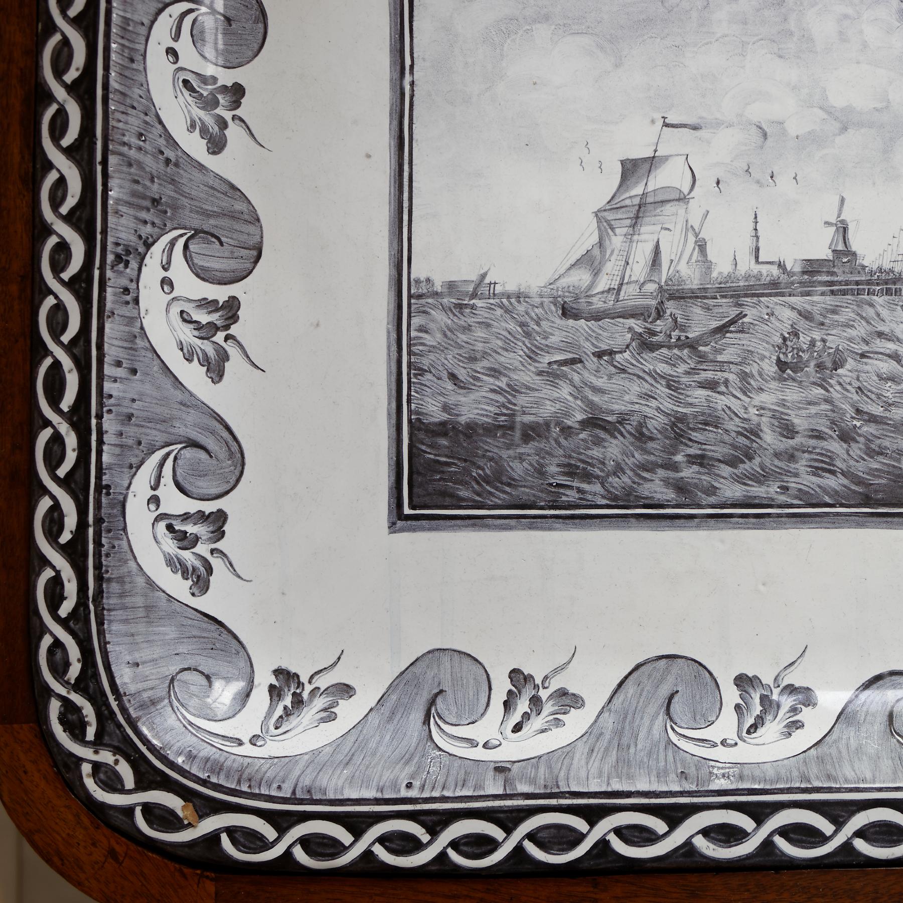 Wichtiger schwedischer Fayence-Teetisch aus dem 18. Jahrhundert (Schwedisch) im Angebot