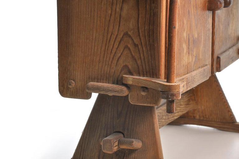 Important Swiss Alpine Folk Art Made of Solid Pine Wood For Sale at 1stDibs