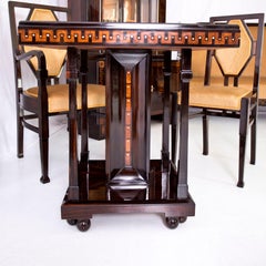 Important Table and Four Chairs by Ludwig Alter Darmstadt Jugendstil, 1908'