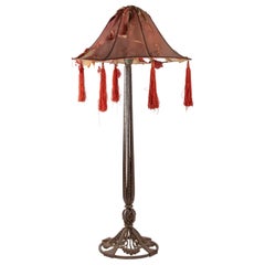 Important Table Lamp From Raymond Subes, 1930, Wrought Iron, Era Decorative Art