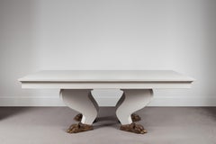 Important Table with Gilded Lion Paws in the Style of Serge Roche, circa 1930