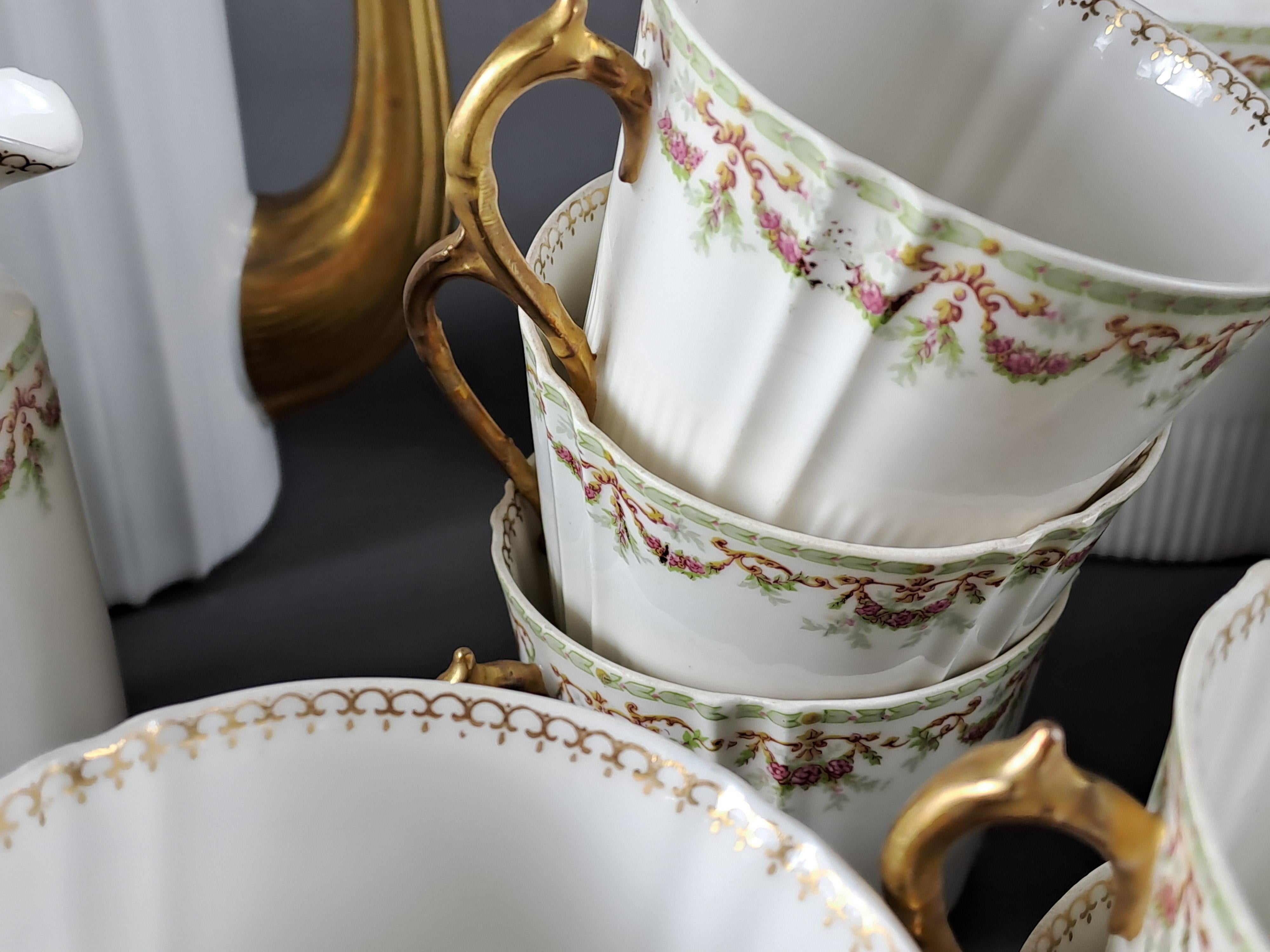 Important Tea And Coffee Service In Fine Limoges Porcelain For Maison A. Maire M 7