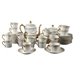Important Tea And Coffee Service In Fine Limoges Porcelain For Maison A. Maire M