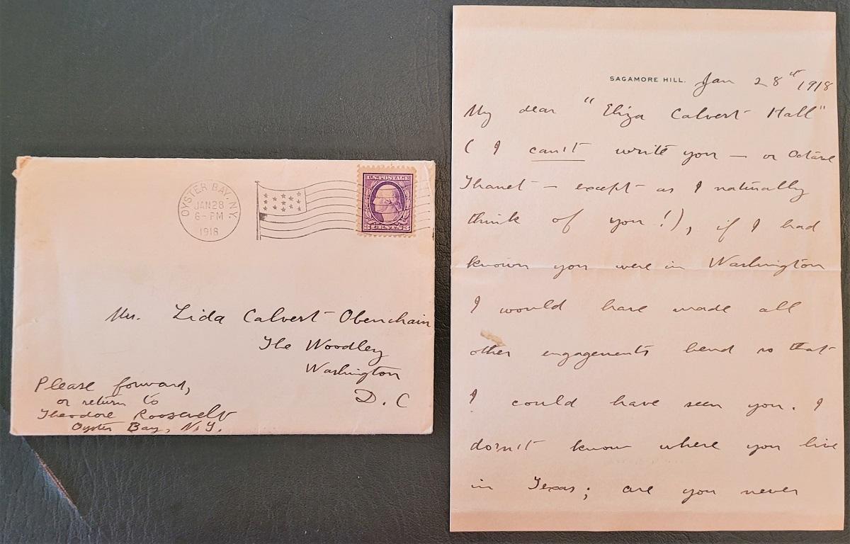 Important Teddy Roosevelt Letter of January 1918 For Sale 1