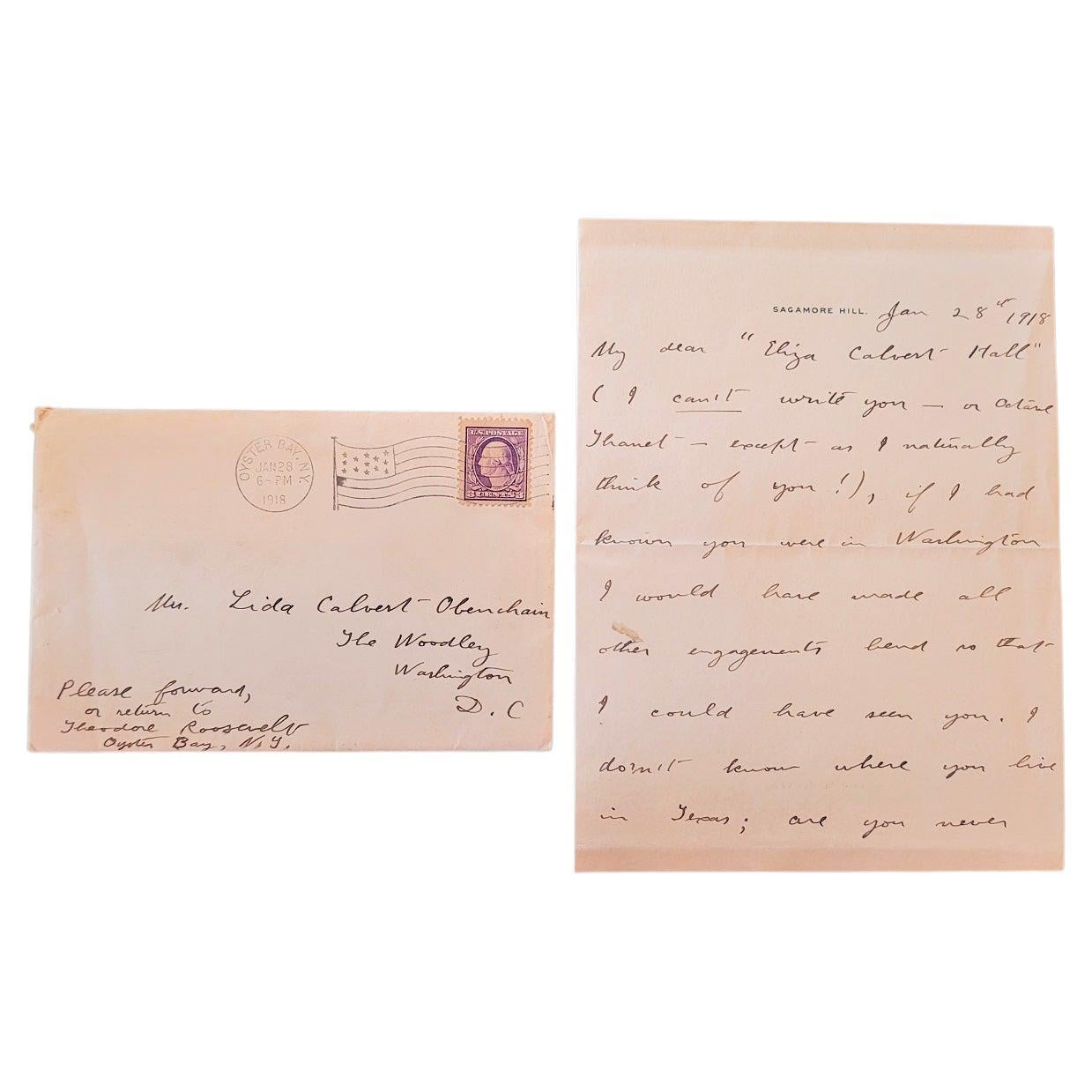 Important Teddy Roosevelt Letter of January 1918 For Sale